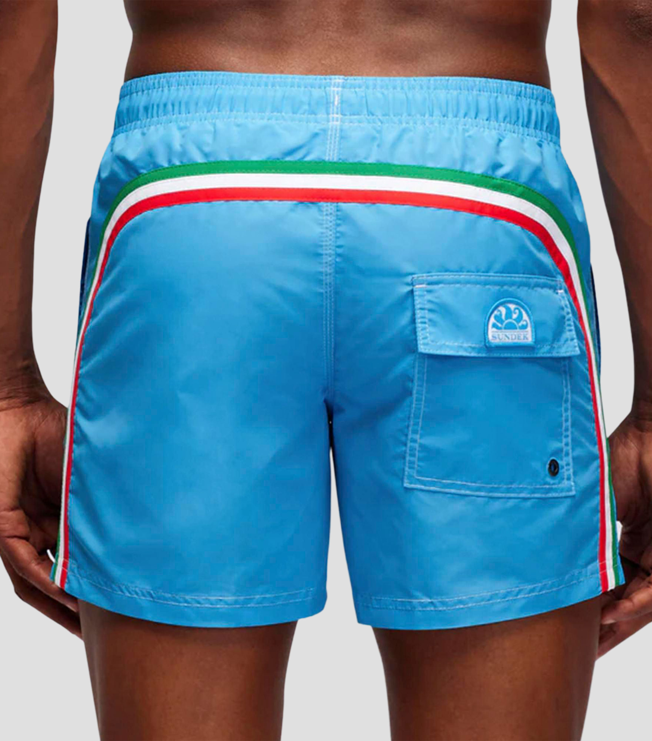 Traje de baño corto liso Hombre